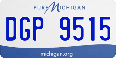 MI license plate DGP9515