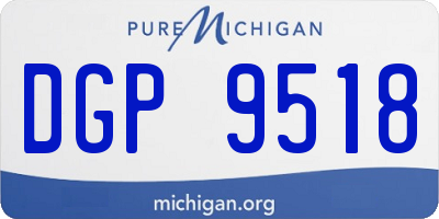 MI license plate DGP9518