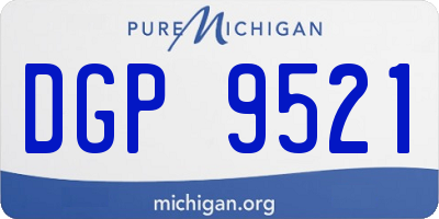 MI license plate DGP9521
