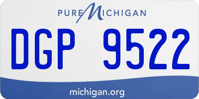 MI license plate DGP9522
