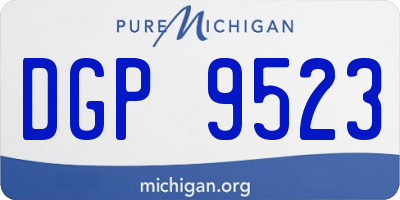MI license plate DGP9523