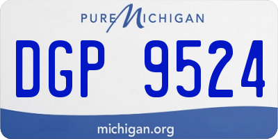MI license plate DGP9524