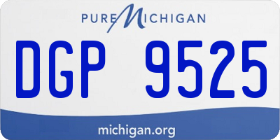 MI license plate DGP9525