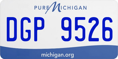 MI license plate DGP9526