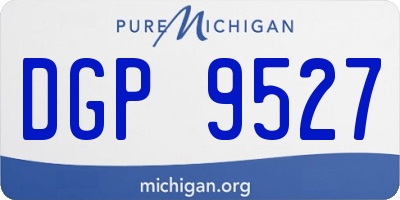 MI license plate DGP9527