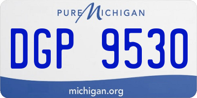 MI license plate DGP9530