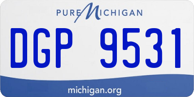 MI license plate DGP9531