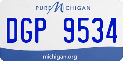 MI license plate DGP9534
