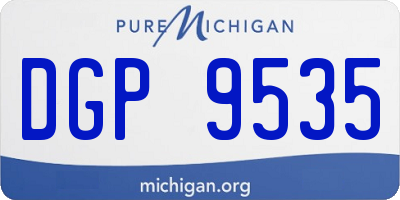 MI license plate DGP9535