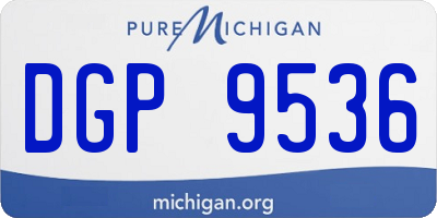 MI license plate DGP9536