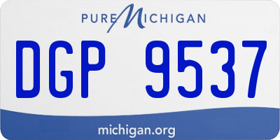 MI license plate DGP9537