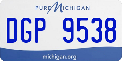 MI license plate DGP9538