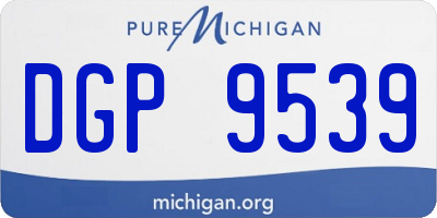 MI license plate DGP9539