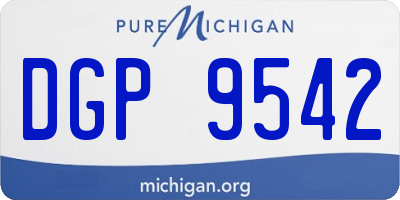 MI license plate DGP9542
