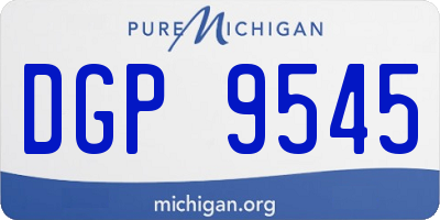 MI license plate DGP9545