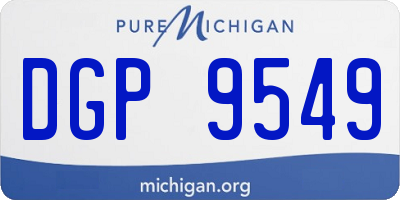 MI license plate DGP9549
