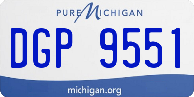 MI license plate DGP9551