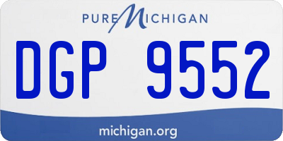 MI license plate DGP9552