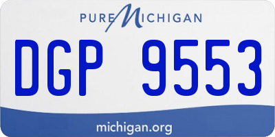 MI license plate DGP9553