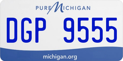 MI license plate DGP9555