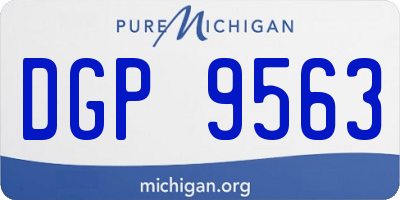 MI license plate DGP9563
