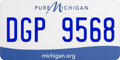 MI license plate DGP9568