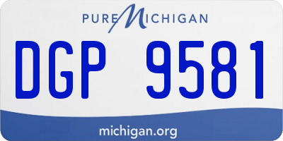 MI license plate DGP9581