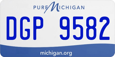 MI license plate DGP9582