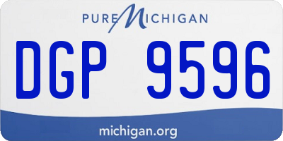 MI license plate DGP9596