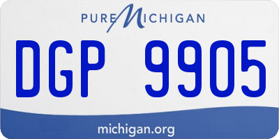 MI license plate DGP9905