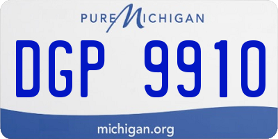 MI license plate DGP9910
