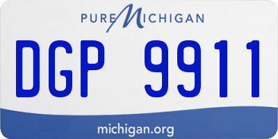 MI license plate DGP9911