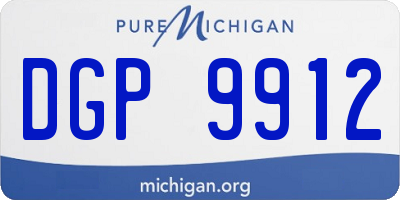 MI license plate DGP9912