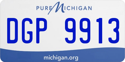 MI license plate DGP9913