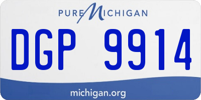 MI license plate DGP9914