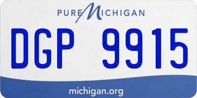 MI license plate DGP9915
