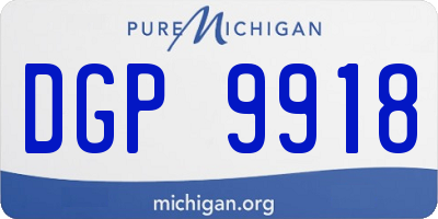MI license plate DGP9918