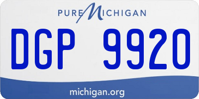 MI license plate DGP9920