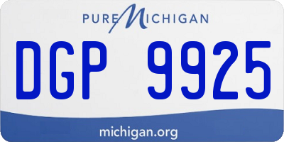MI license plate DGP9925
