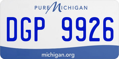 MI license plate DGP9926