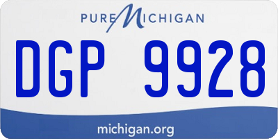 MI license plate DGP9928