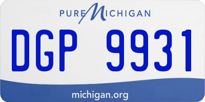 MI license plate DGP9931