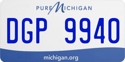 MI license plate DGP9940