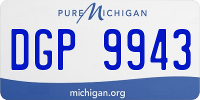 MI license plate DGP9943