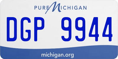 MI license plate DGP9944