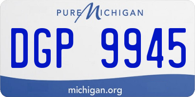 MI license plate DGP9945
