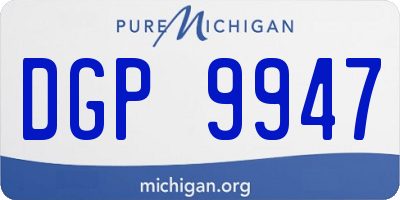 MI license plate DGP9947