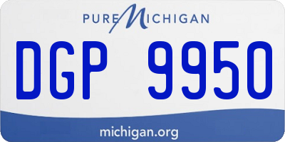 MI license plate DGP9950