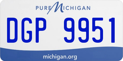 MI license plate DGP9951
