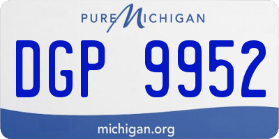 MI license plate DGP9952